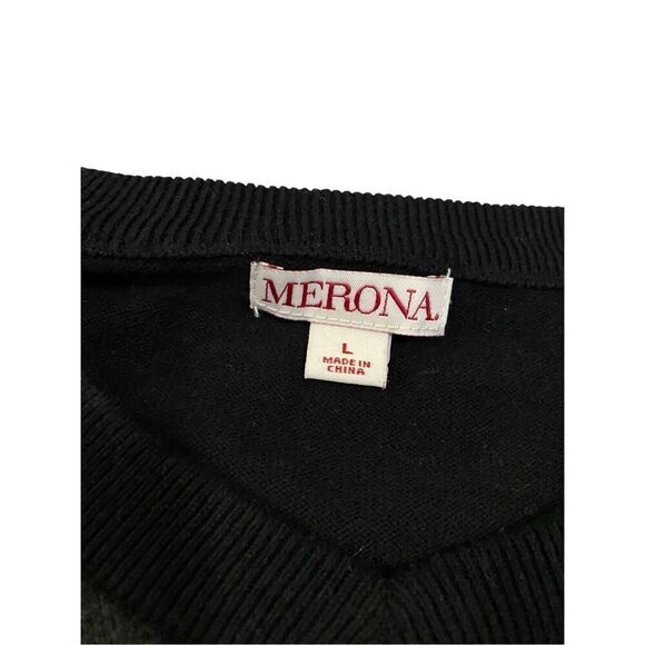 Merona Argyle Diamond Pullover Knit Sweater Preppy Formal - Picture 6 of 12